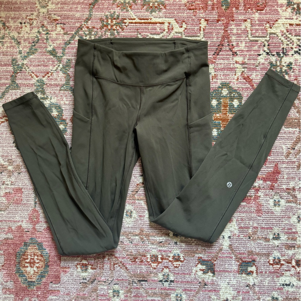 Lululemon High-Rise Leggings Olive Green